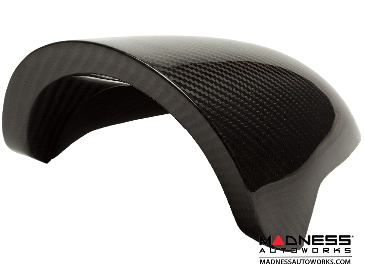 FIAT 500 Instrument Cover - Carbon Fiber - Koshi Composites - Italian Flag w/ Black Scorpion 